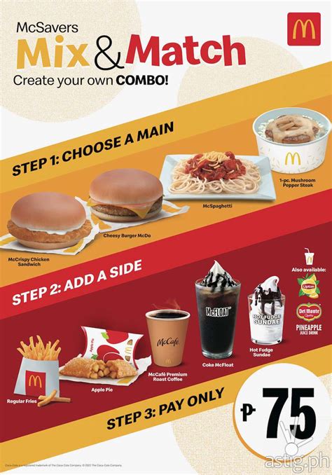 mixed and match mcdo